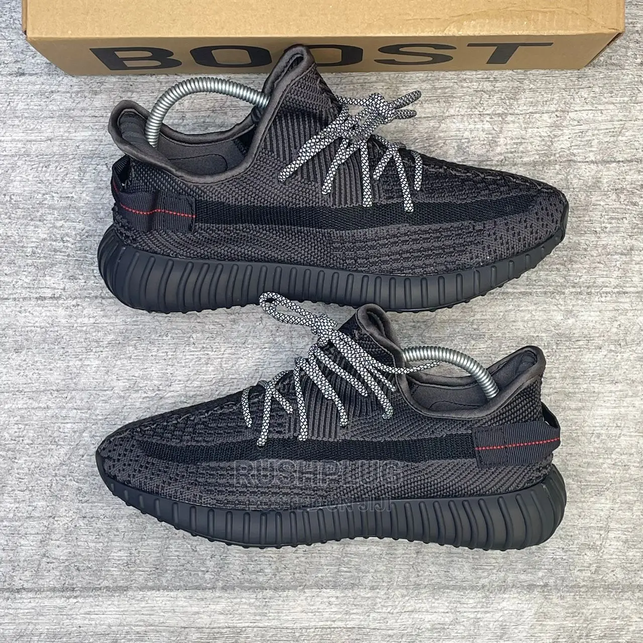 Yeezy 350 Static Black “Reflective” Sneakers