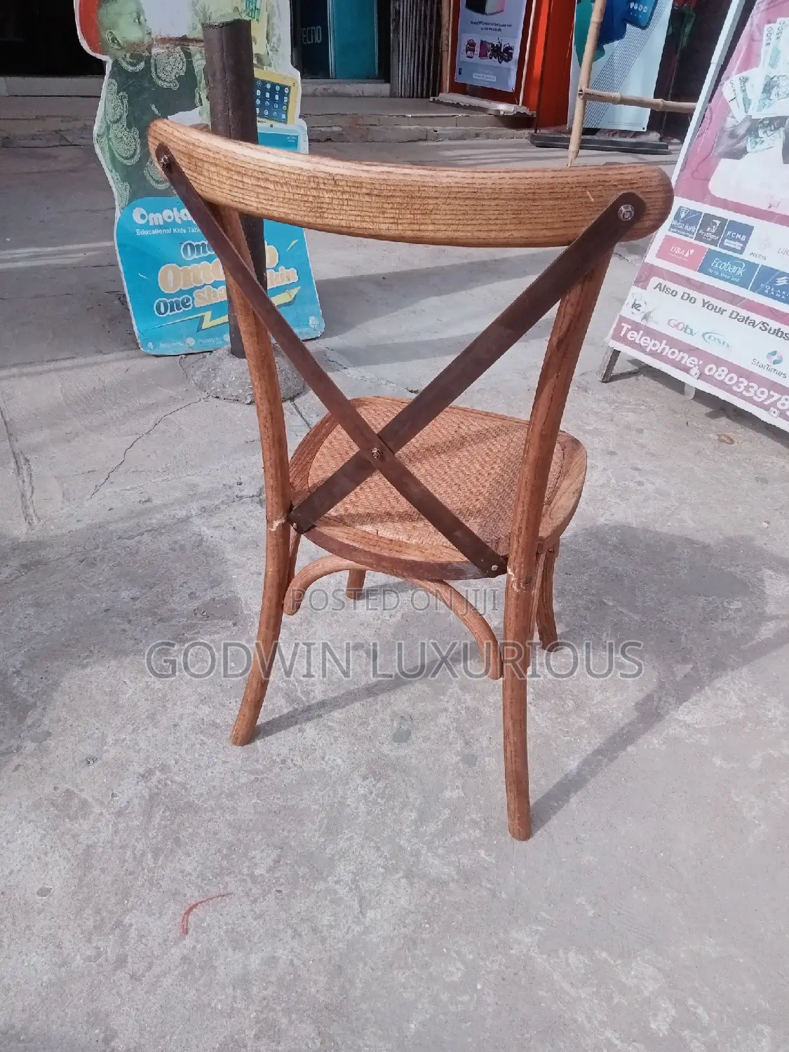 Wooden Cross Back Chairs