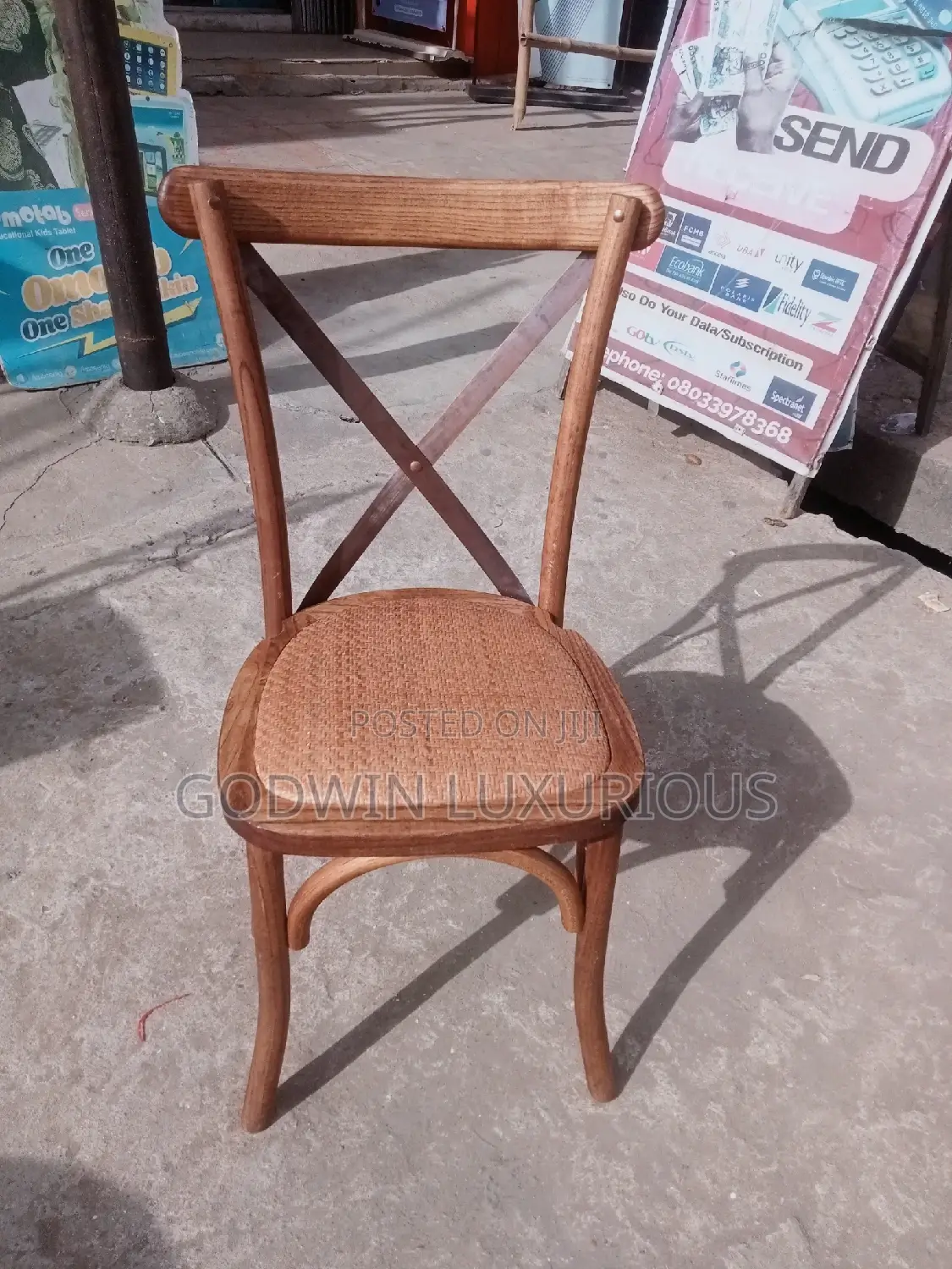 Wooden Cross Back Chairs
