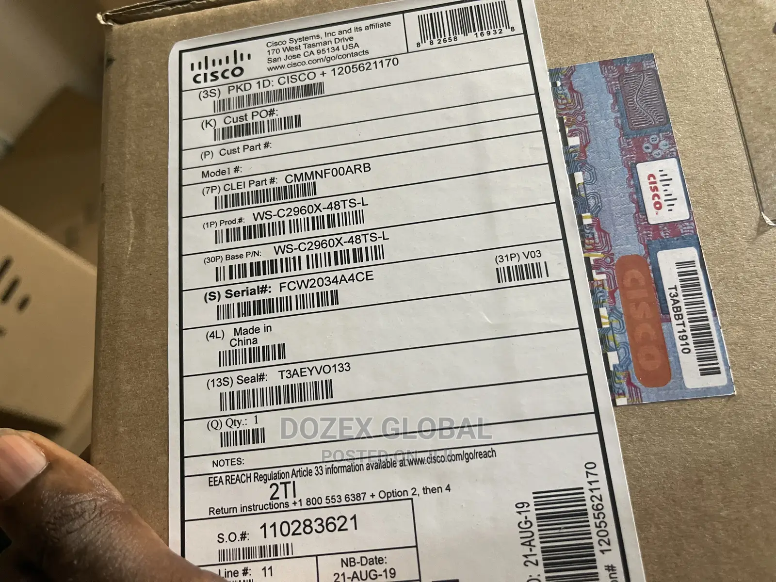 Cisco 2960x-48ts-L Gigabit Switch