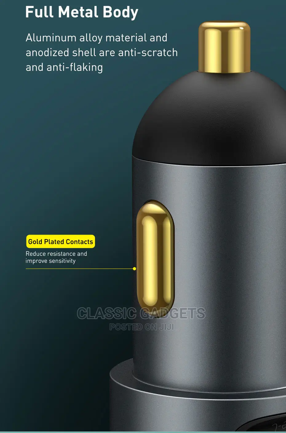Baseus Car Charger With Cigarette Lighter Extension