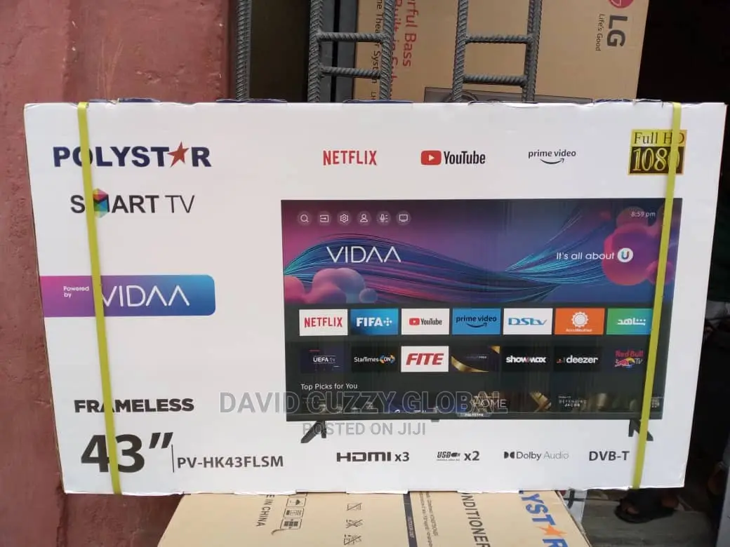 2023 POLYSTAR 43 Inch Smart Frameless Tv