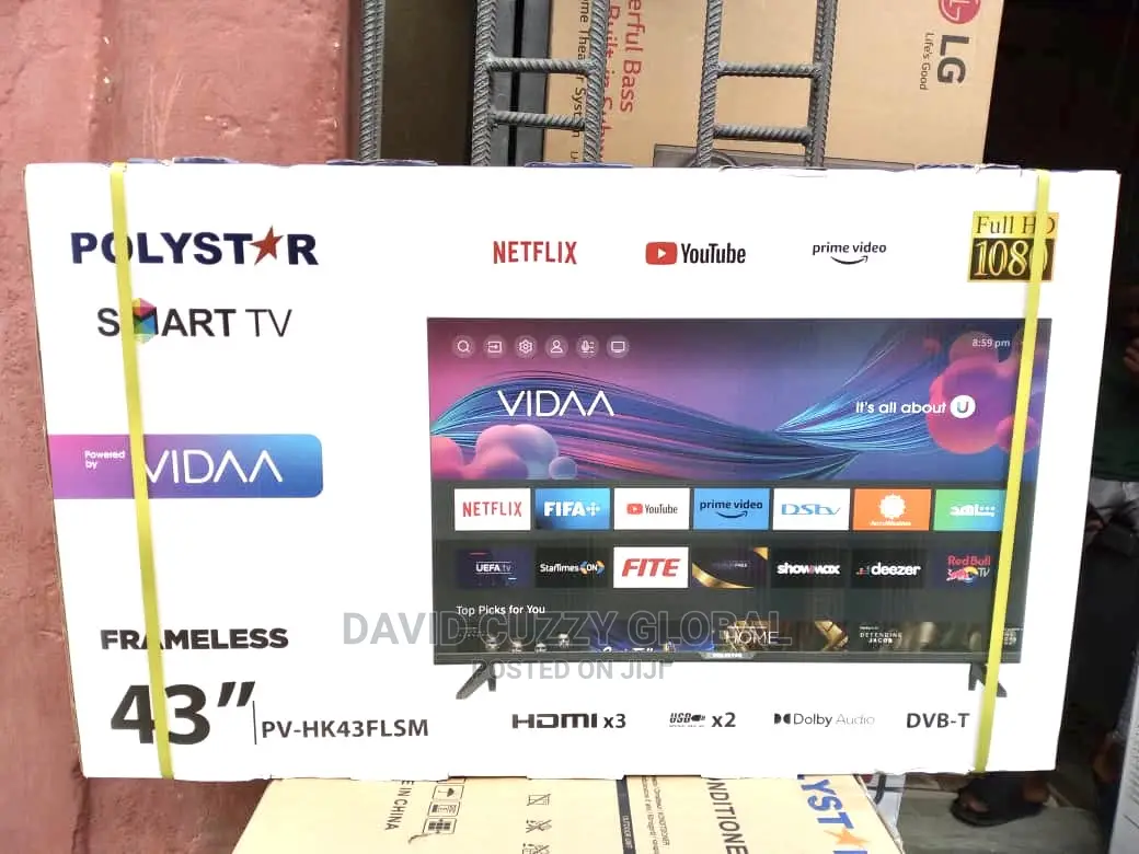 2023 POLYSTAR 43 Inch Smart Frameless Tv