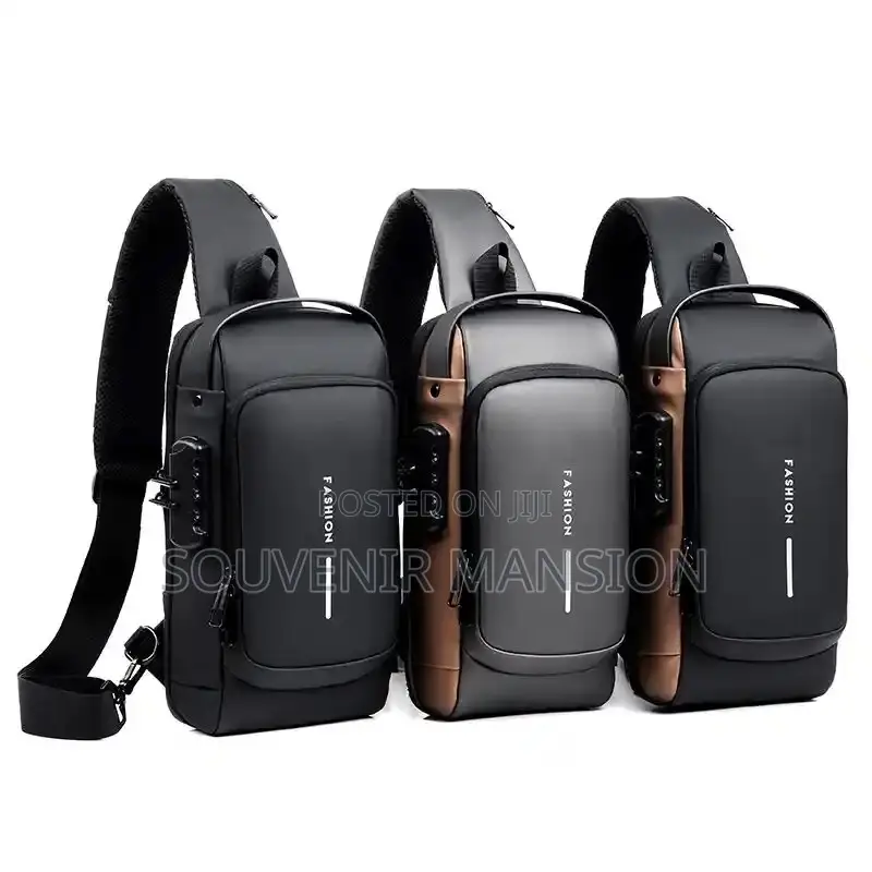 Waterproof Cross Men Bag With Usb Holder