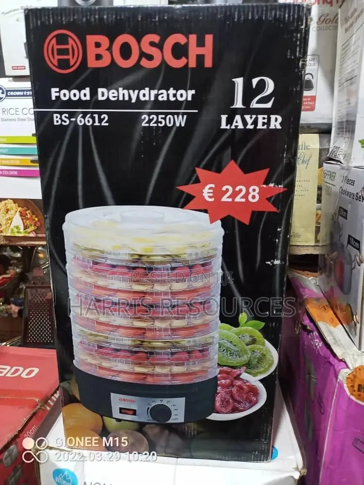 Bosch 12 Layers Food Dehydrator-2250watts Made in Germany