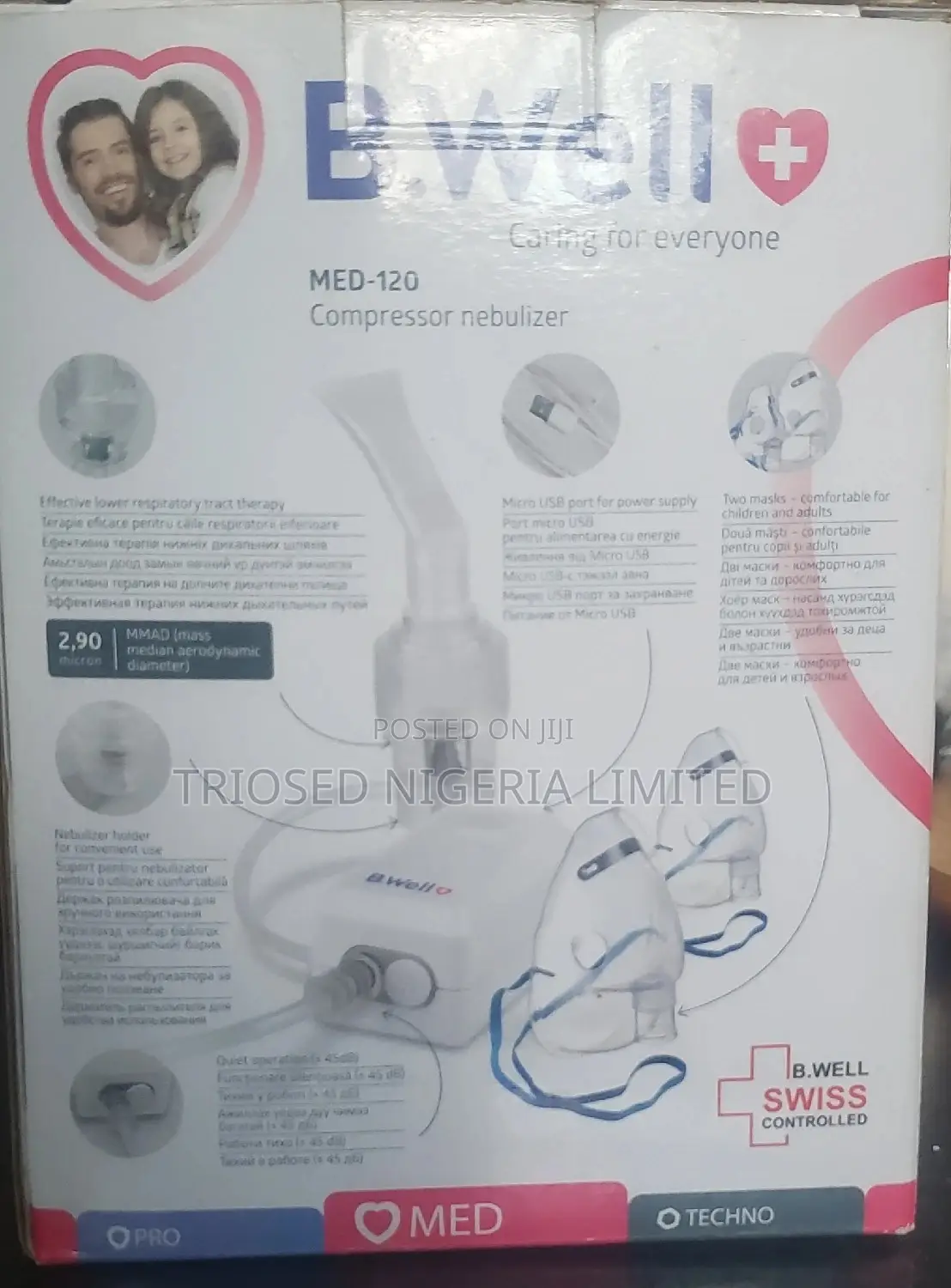 MED-120 Compressor Nebulizer, (B.Well Swiss)