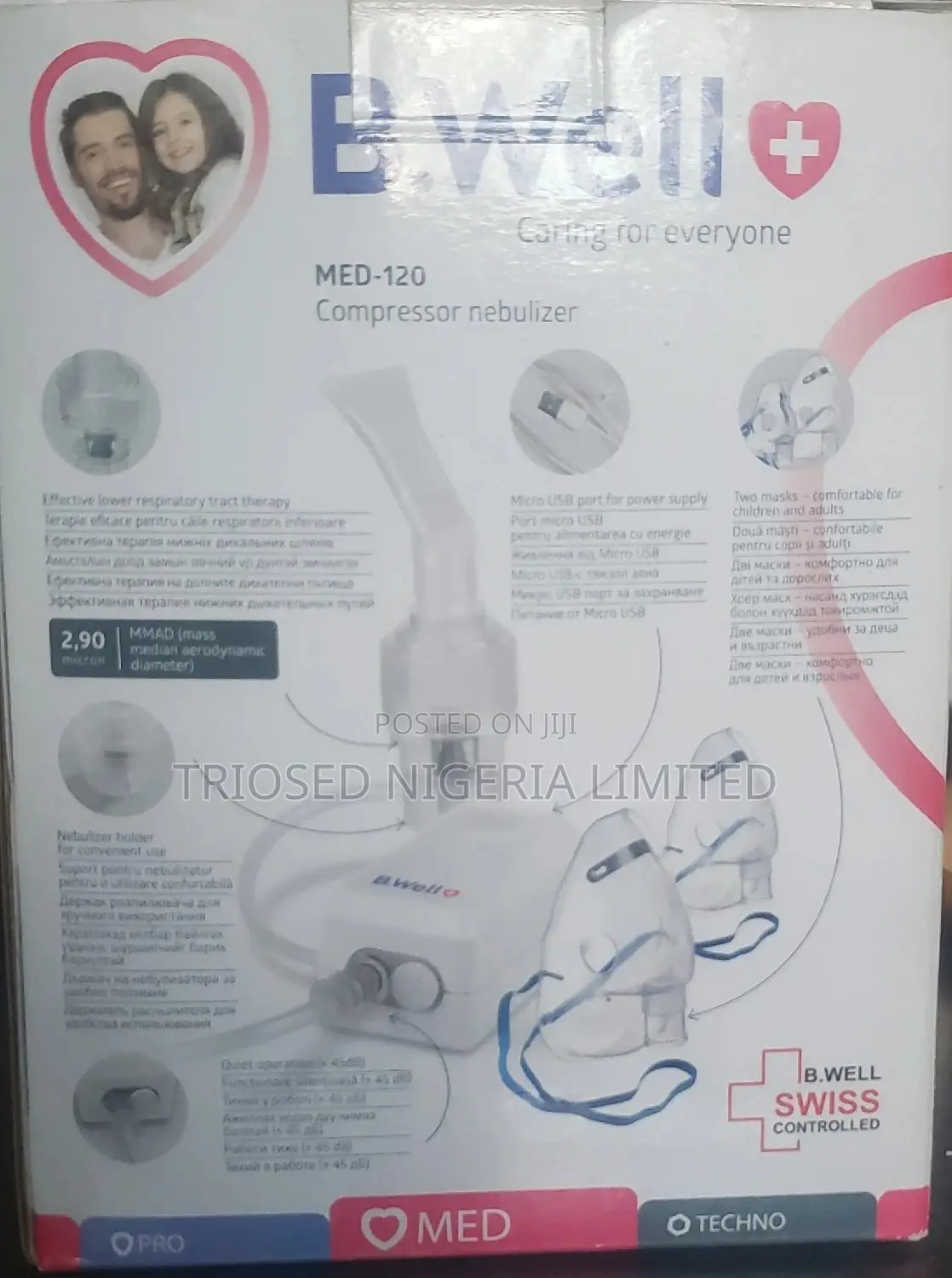 MED-120 Compressor Nebulizer, (B.Well Swiss)