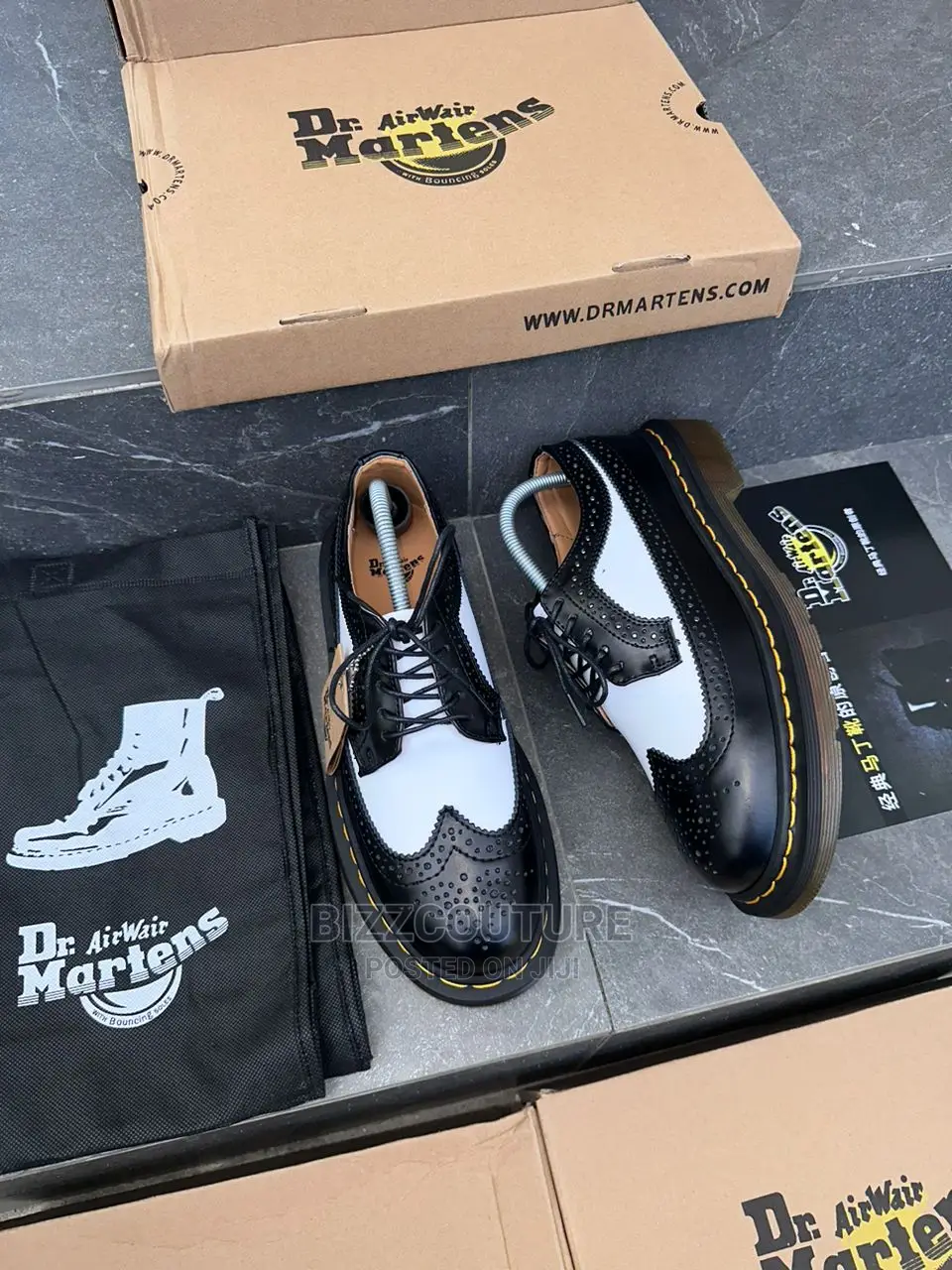 Original DR MARTENS 3989 White/Black Bex Available in Store