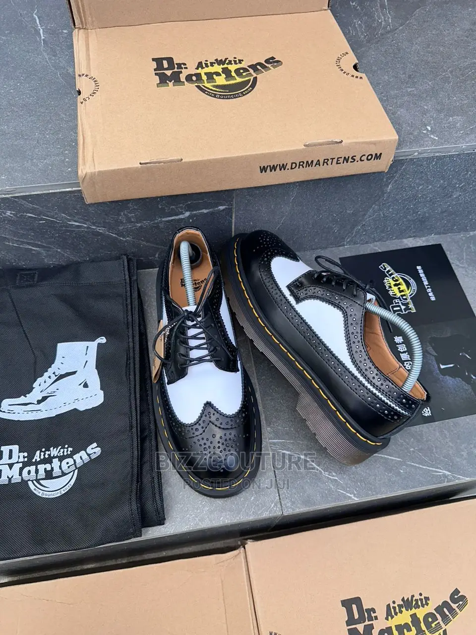 Original DR MARTENS 3989 White/Black Bex Available in Store
