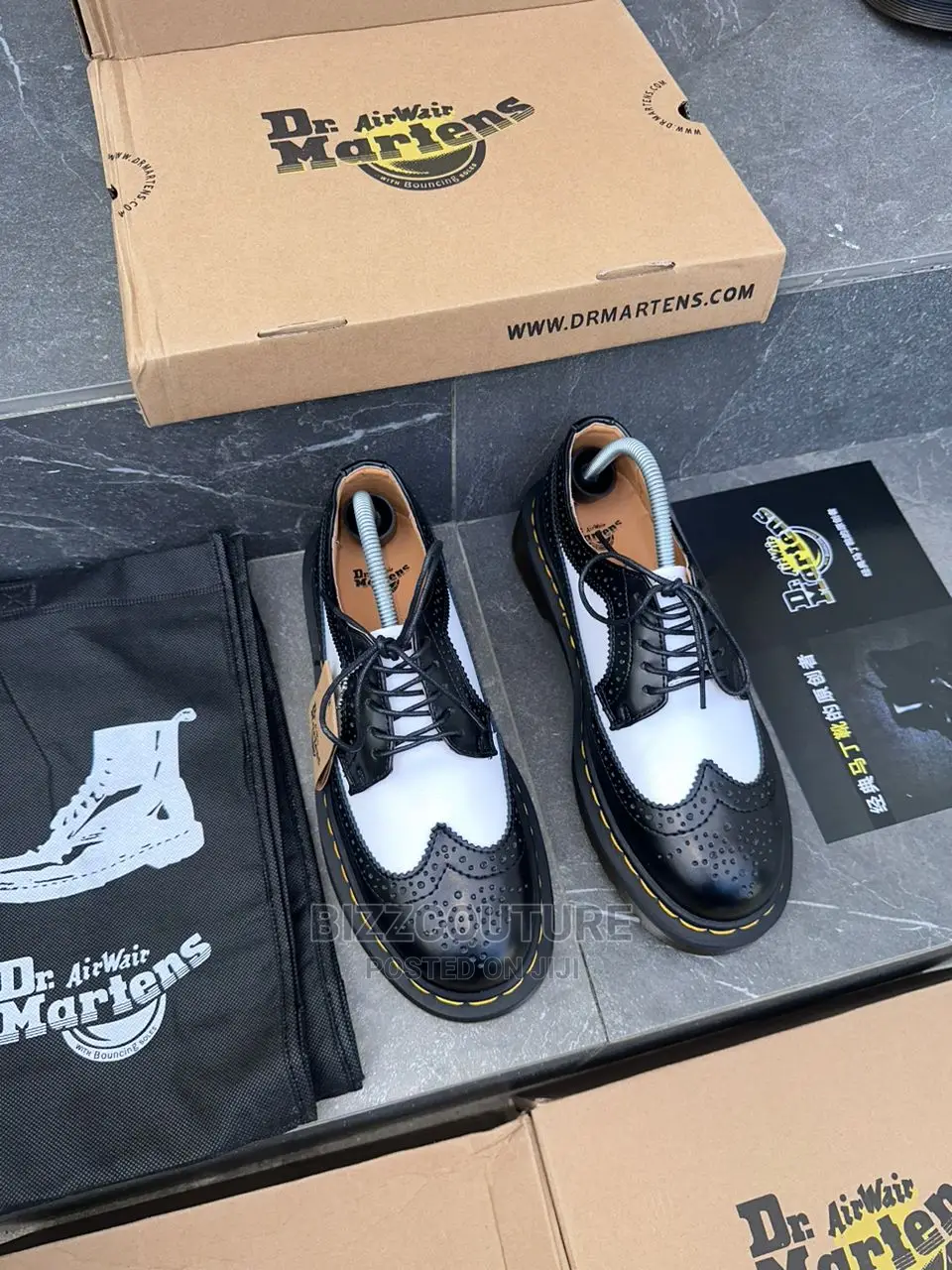 Original DR MARTENS 3989 White/Black Bex Available in Store