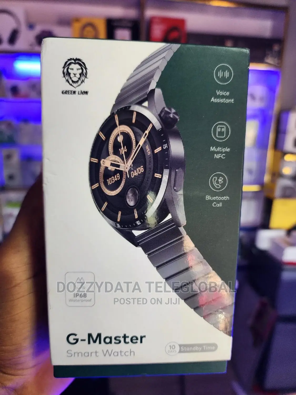 Green Lion G-Master Stainless Steel Smart Watch | Black