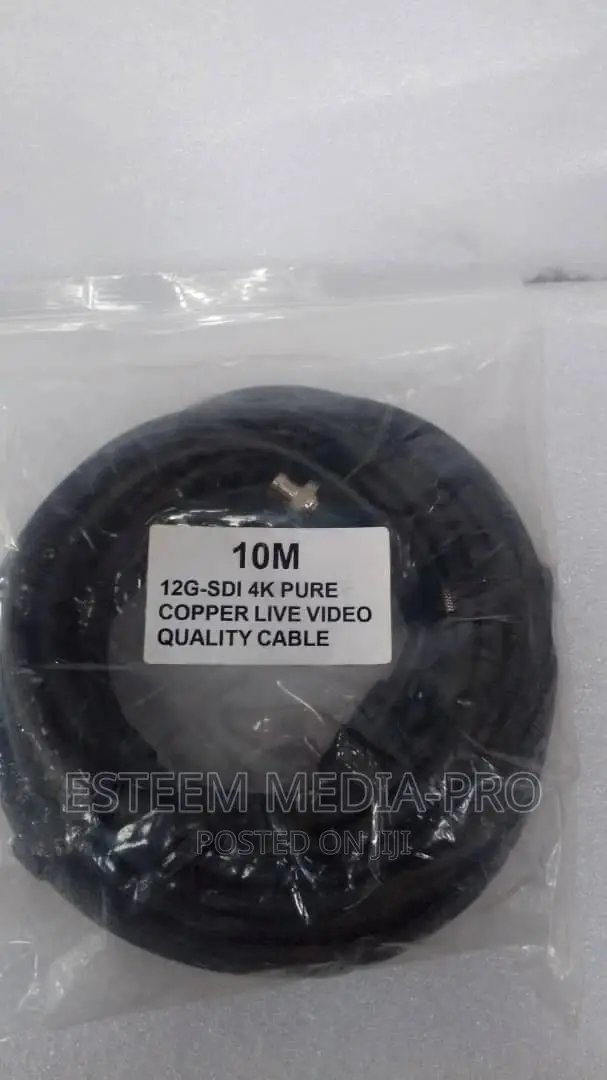 Factory Made 12g Sdi Cable 10mtrs Pure Copper Quality Video Cable