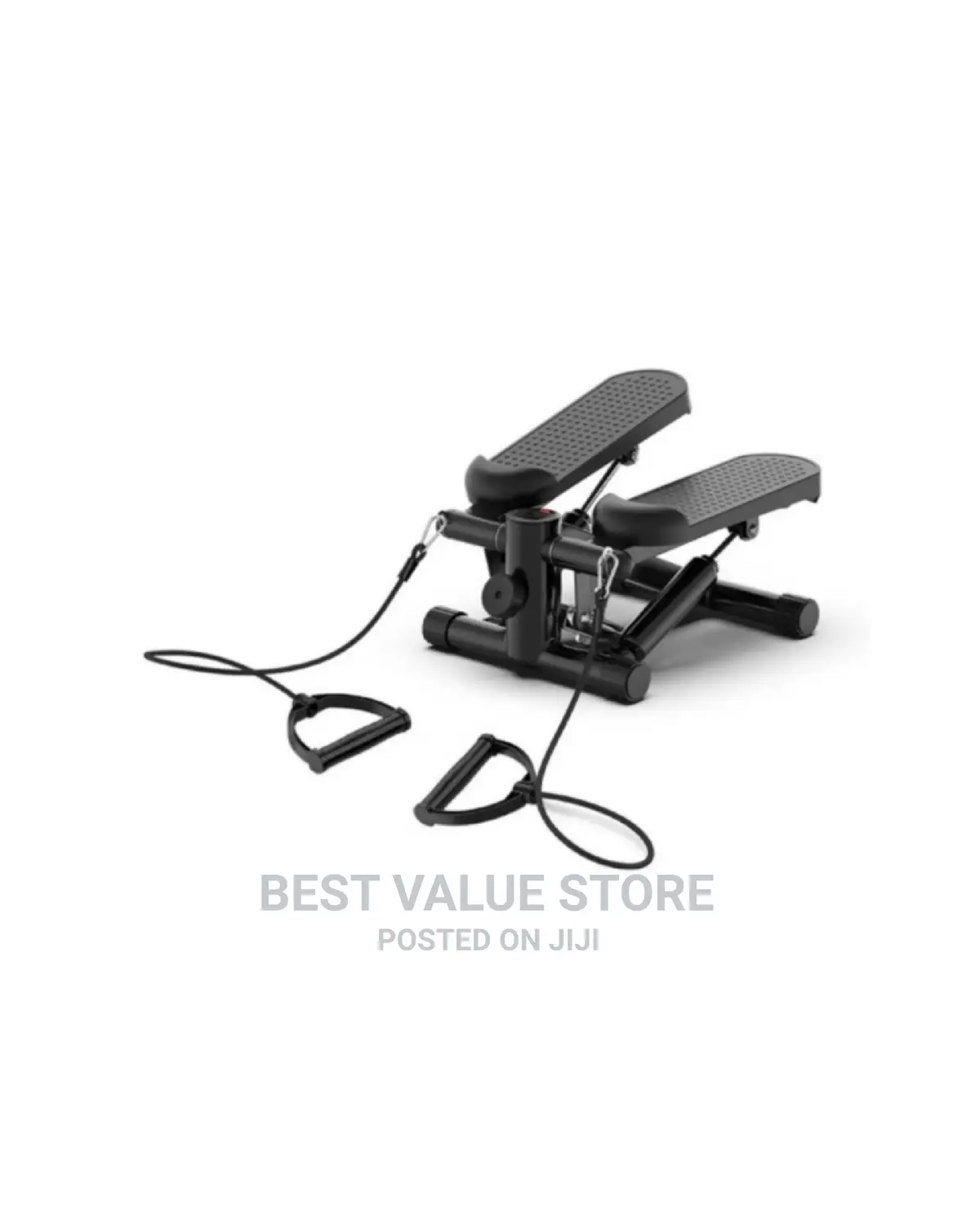 Solid Mini Stepper With Rope and Meter Black Color