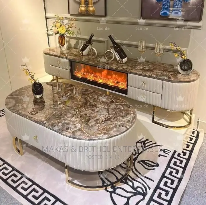 Luxurious Tv Console and Center Table