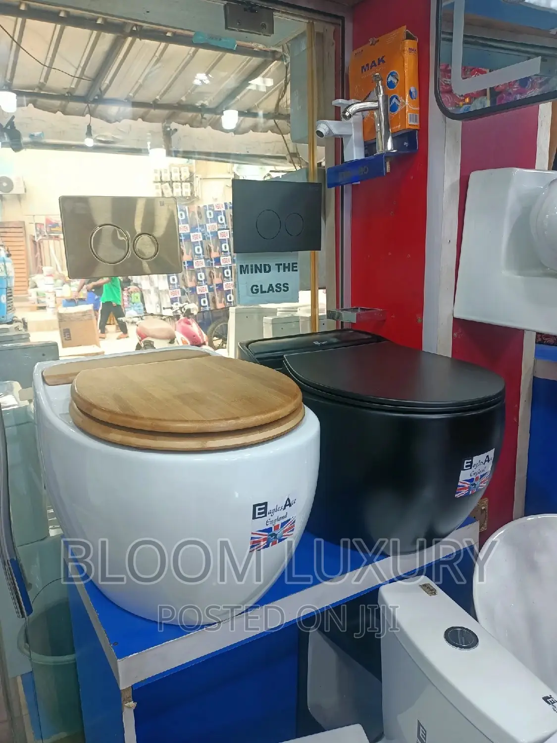 White Conceal Water Closet  With Wooden Soft Close Cover