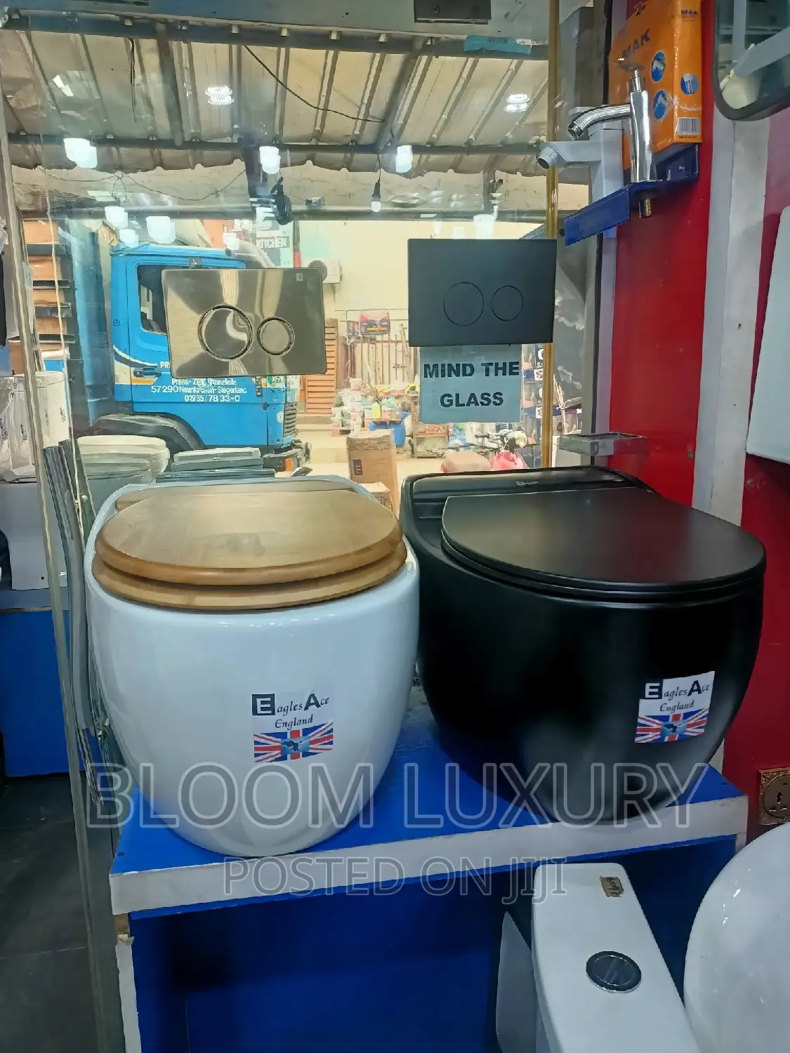 White Conceal Water Closet  With Wooden Soft Close Cover