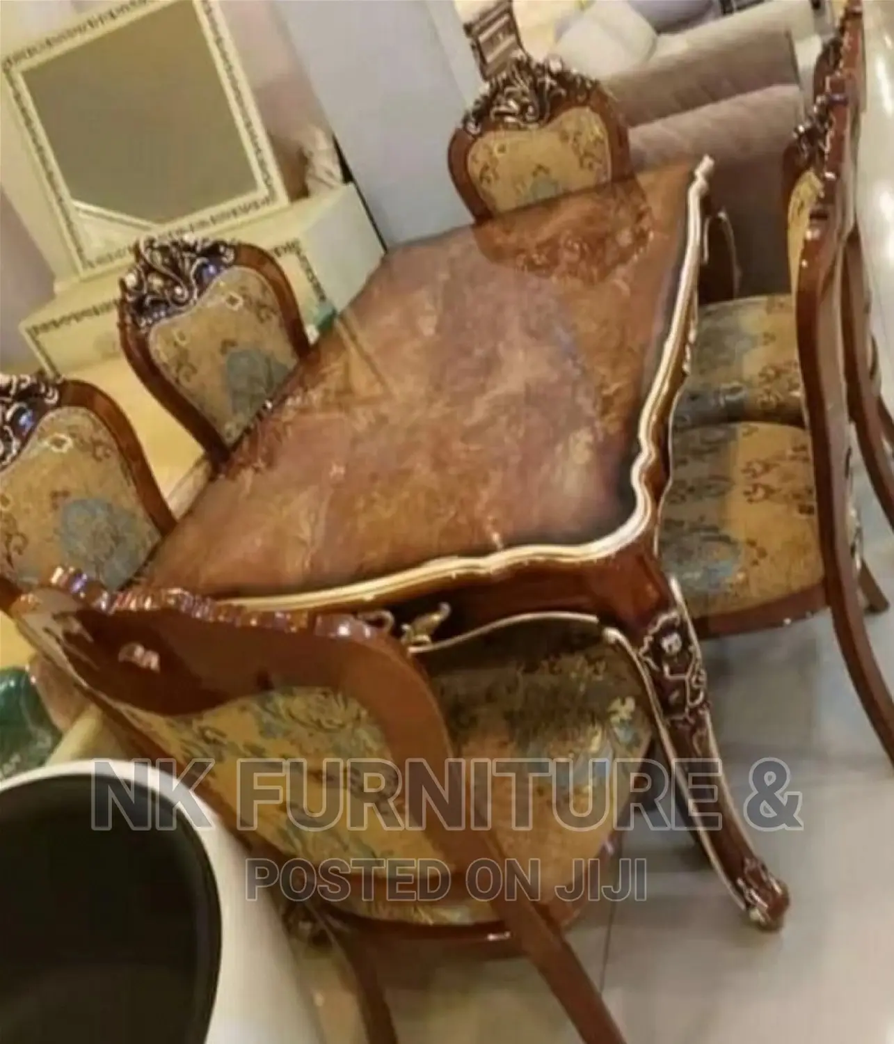 High Quality Royal Marble Top Dining Table by 6seaters