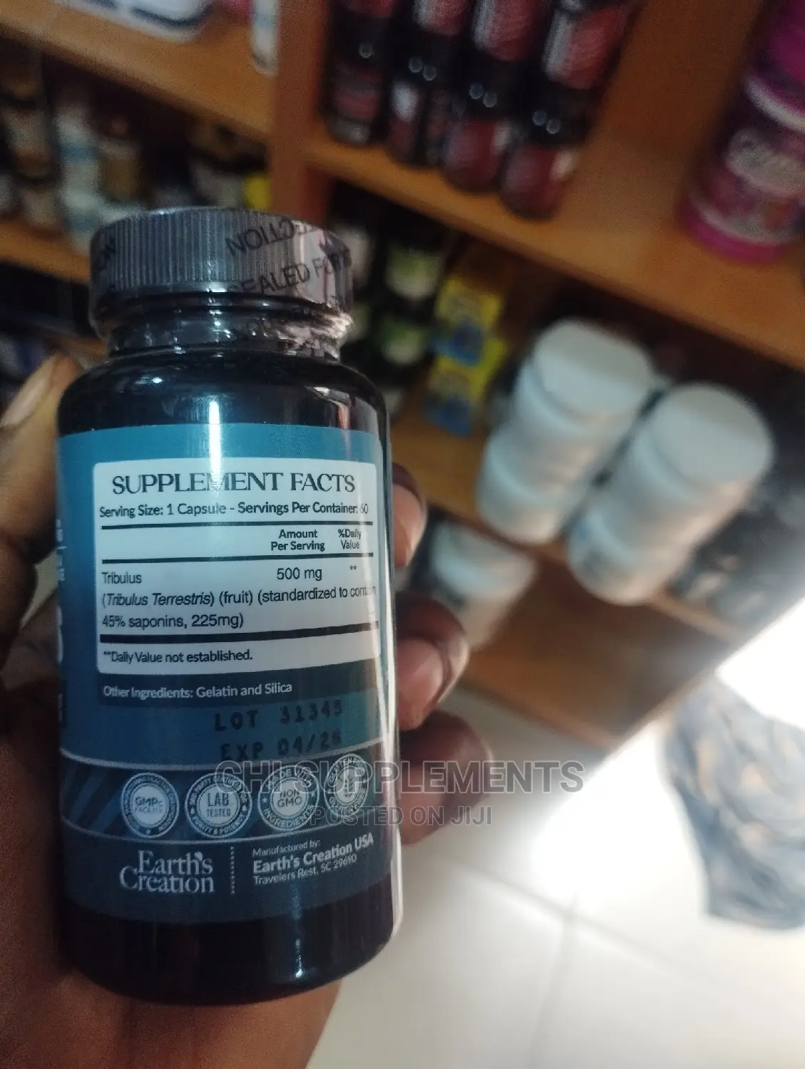 Earth Creation Natural Tribulus 500mg