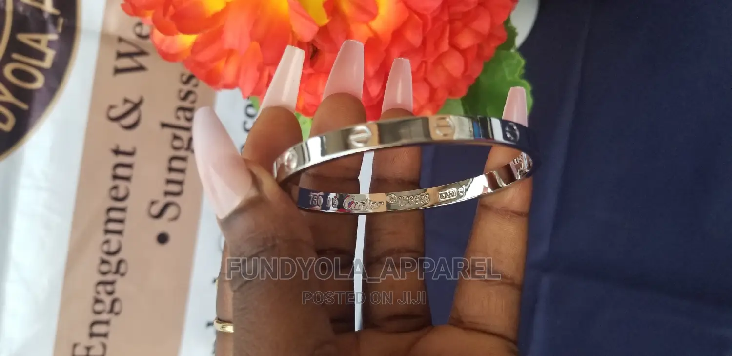 Unisex Silver Cartier Bangle