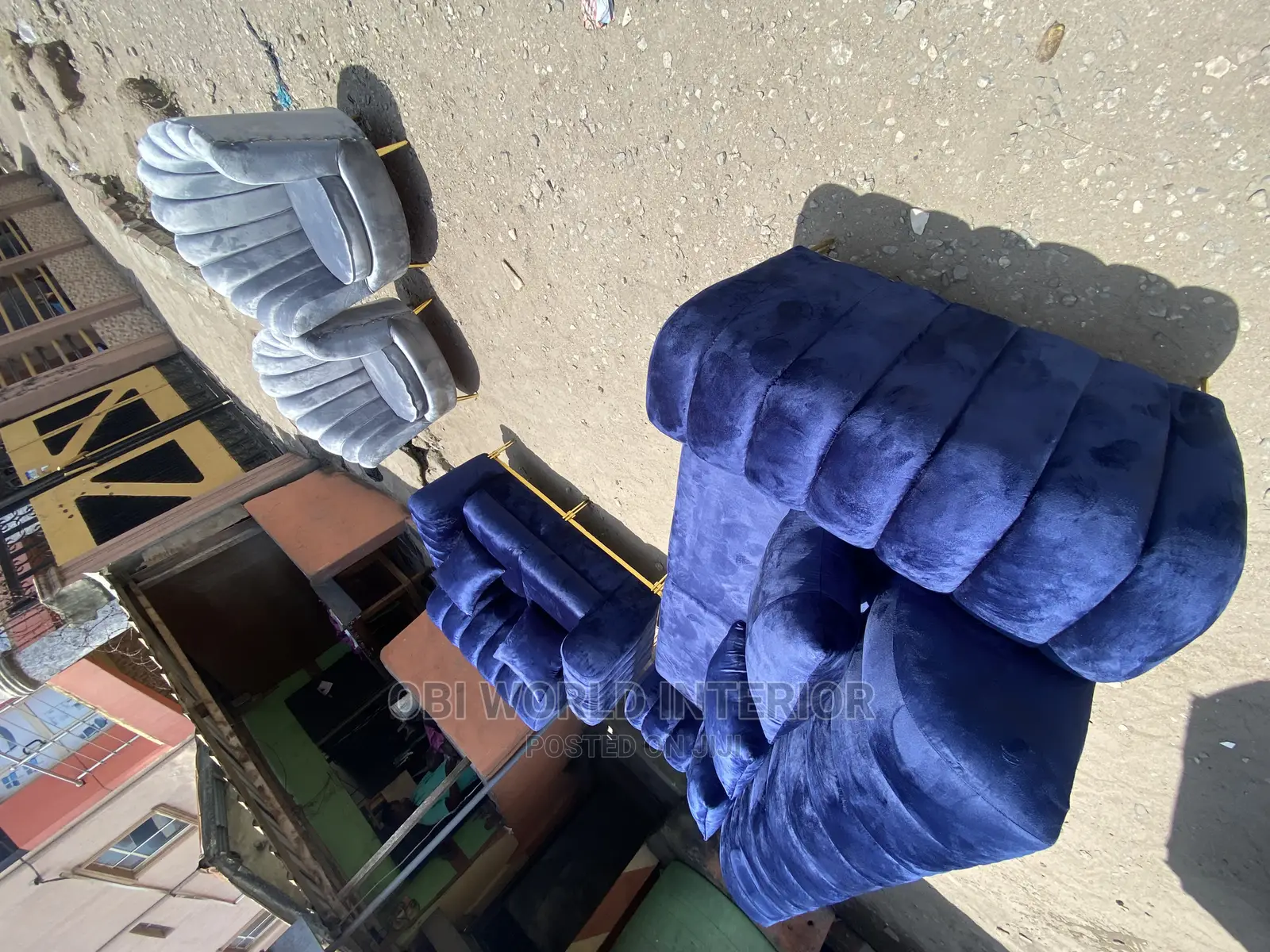 Luxury 7 Seater Living Room Fabric Made Royal Sofa Chair.