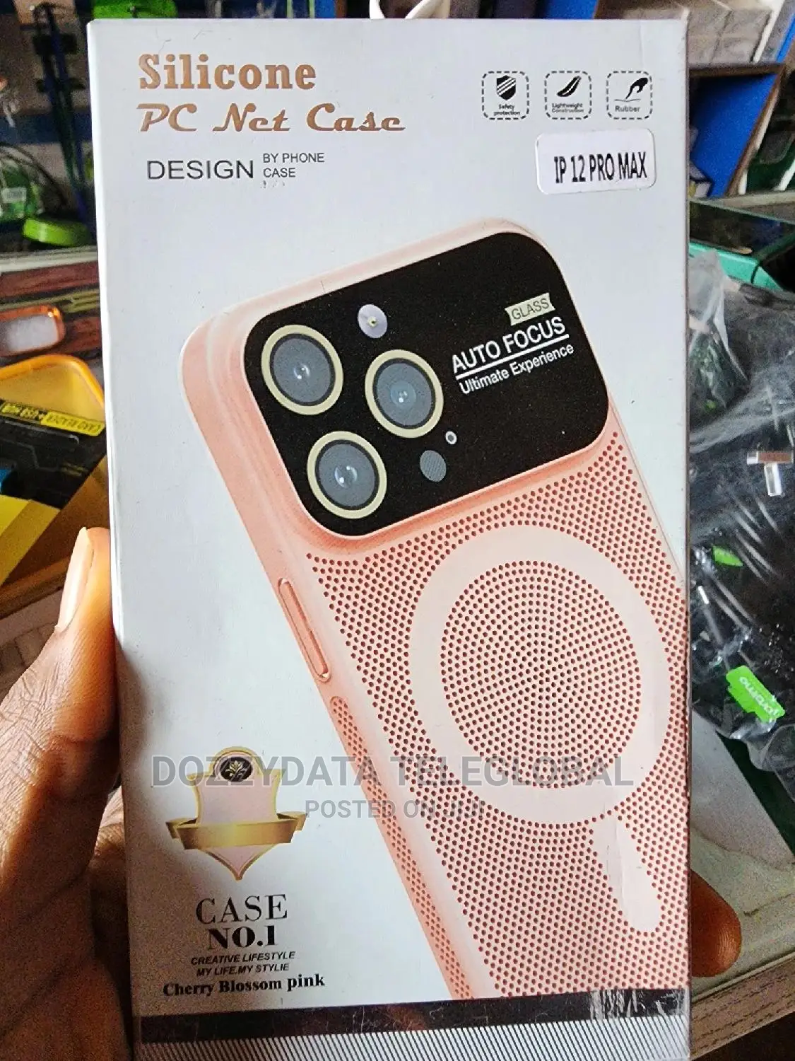 iPhone 12 Pro Max Pc Net Case (Cheery Blossom Pink)