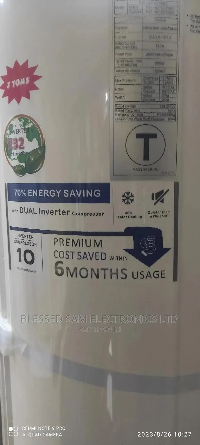 Polystar 2hp Inverter Floor Standing Ac>10yrs Warranty