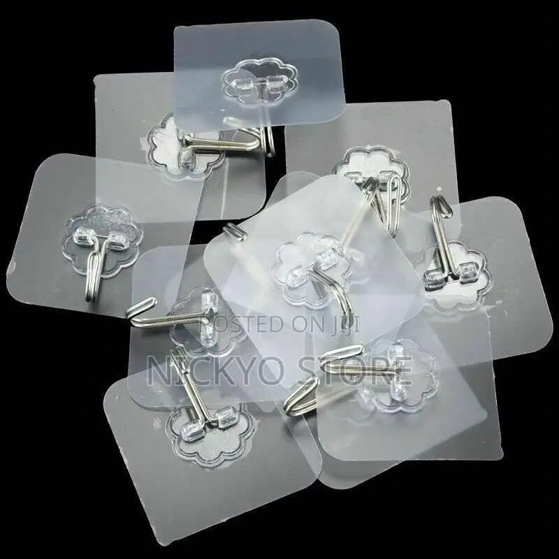 12pcs Adhesive Hooks Wall Hooks Heavy Duty Stick on Strong