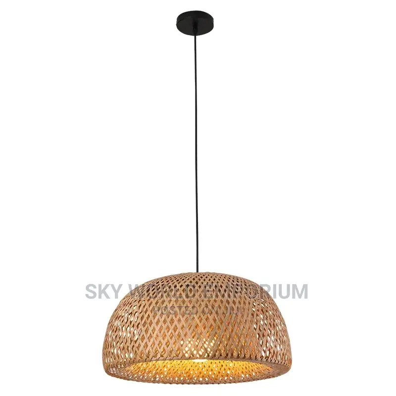 Bamboo Lantern Pendant Light Hand Woven Bamboo Shade