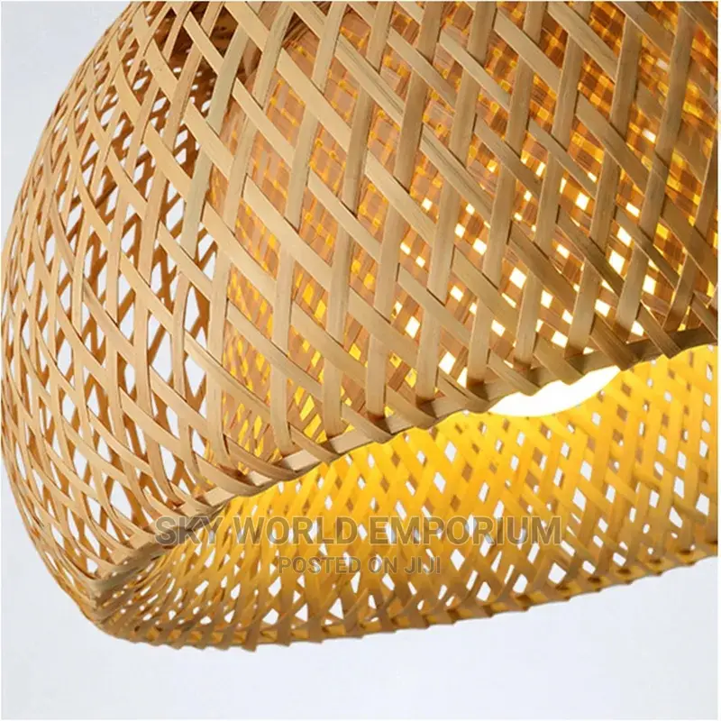 Bamboo Lantern Pendant Light Hand Woven Bamboo Shade