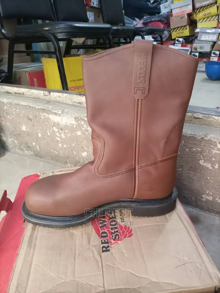 Red Wings Workers Safety Shoes - Brown