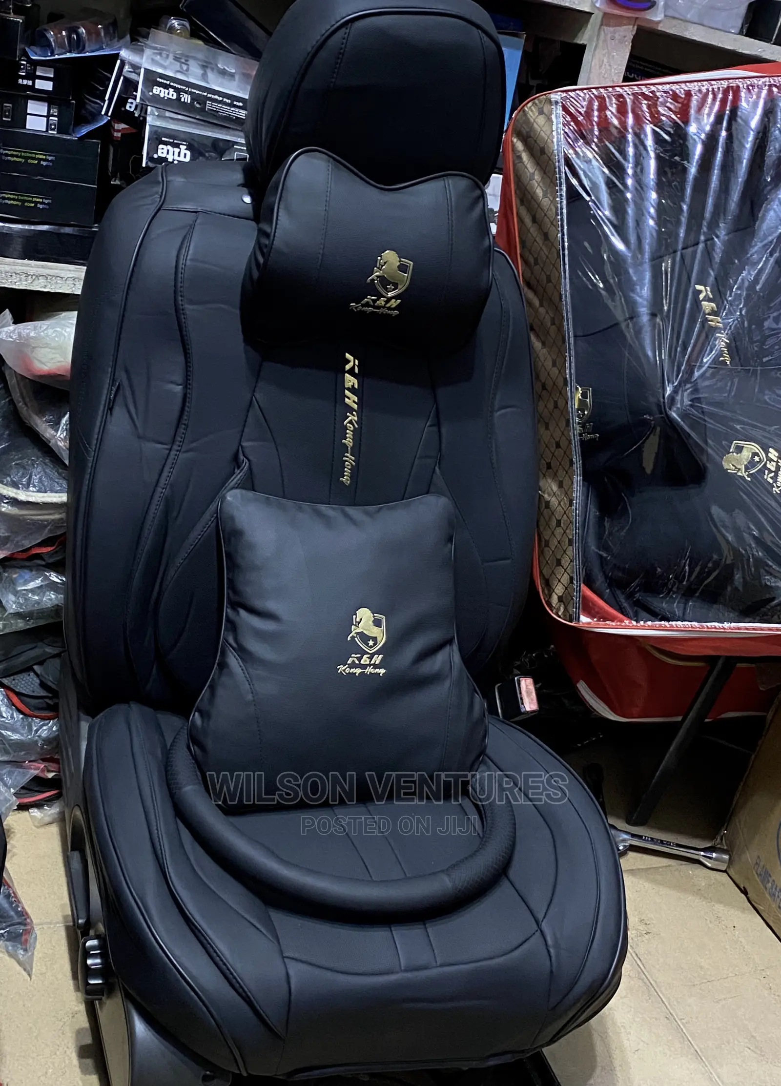 Plain Black 5 Seater Car Seat Cover