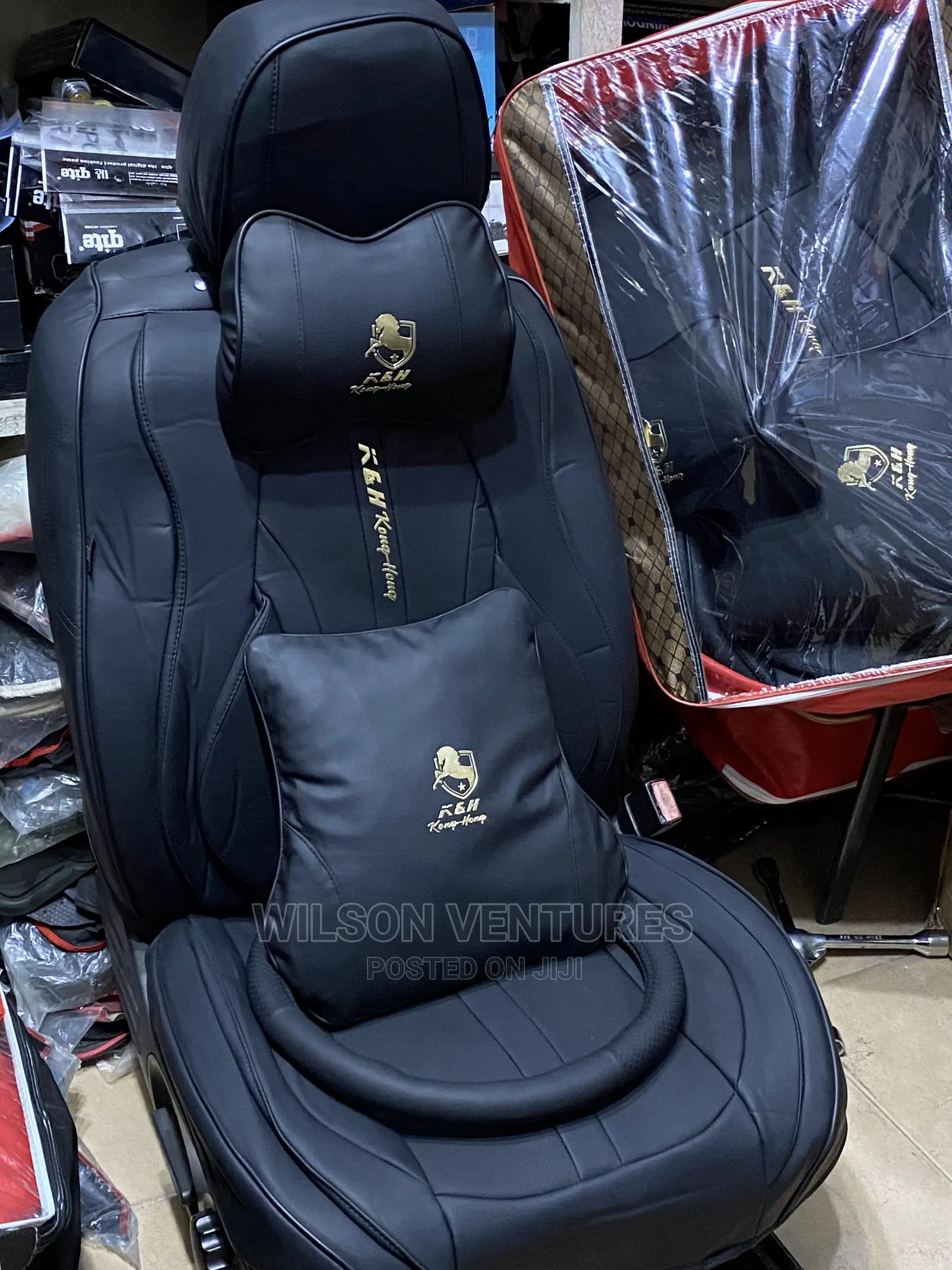 Plain Black 5 Seater Car Seat Cover
