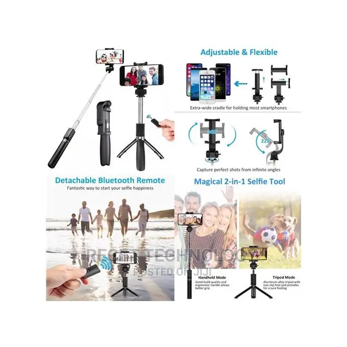 Selfie Stick Integrated Tripod