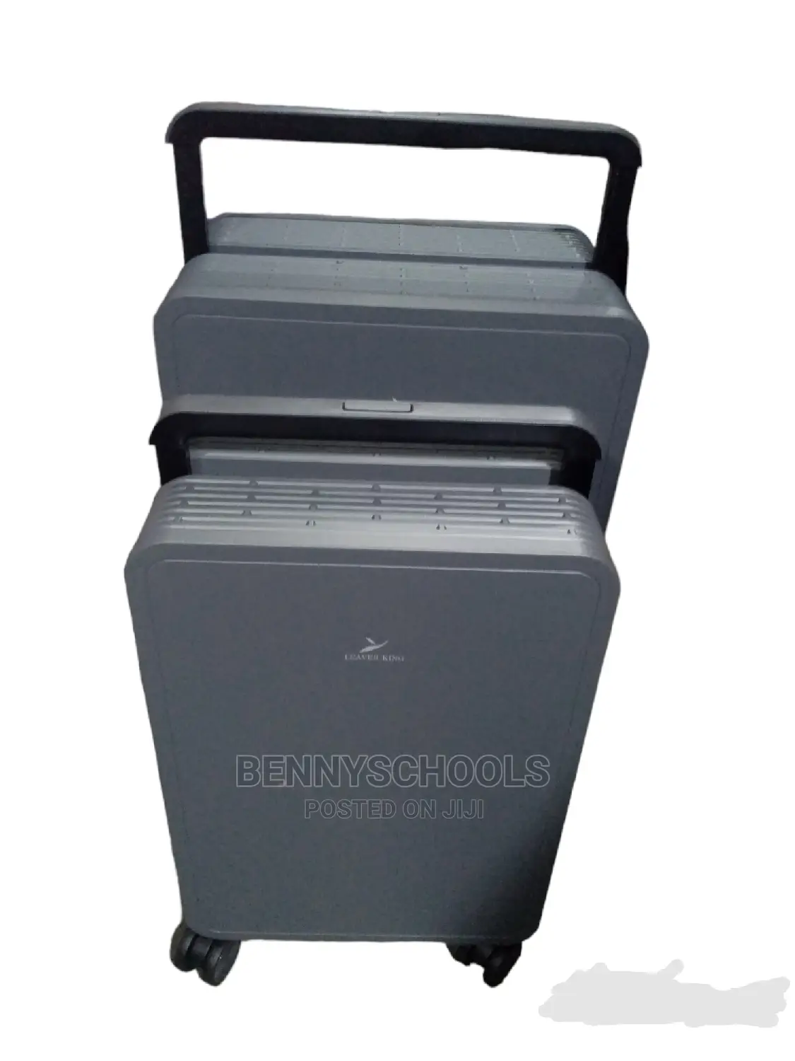 Set of 2 Ash Grey Leaves King Executive Luggage Boxes