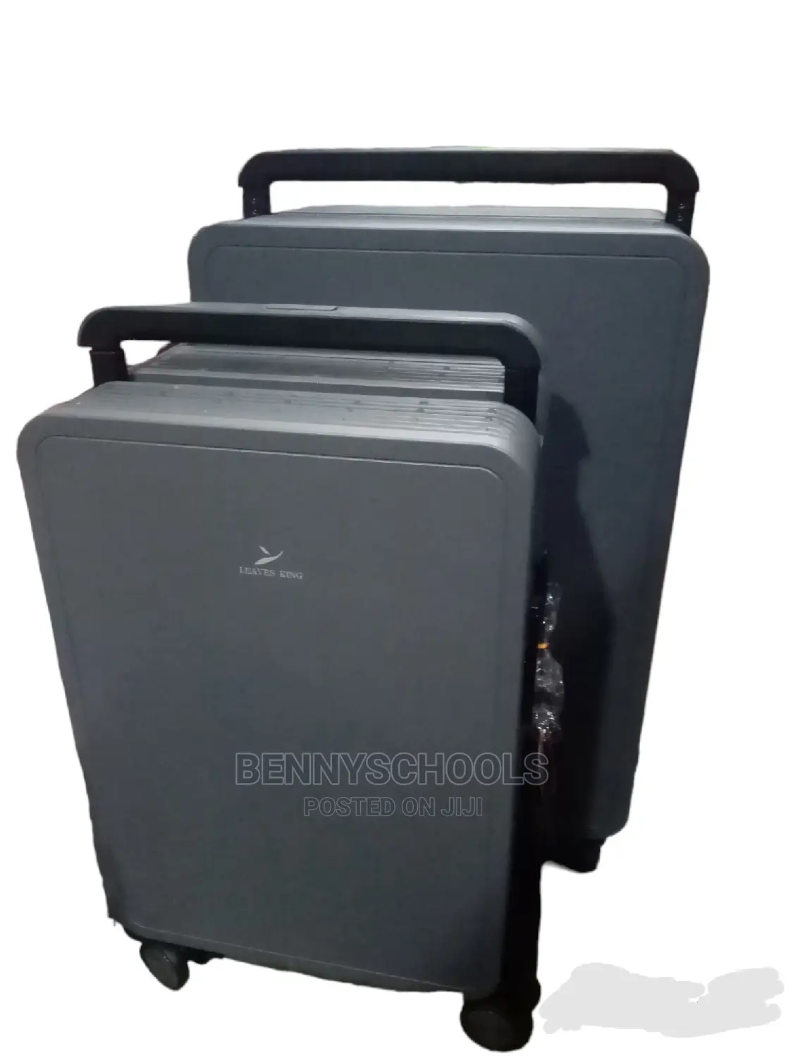 Set of 2 Ash Grey Leaves King Executive Luggage Boxes