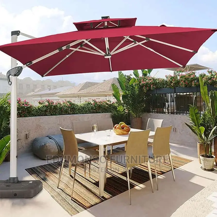 Outdoor Umbrella / Parasol With Led Light Outdoor Lighting