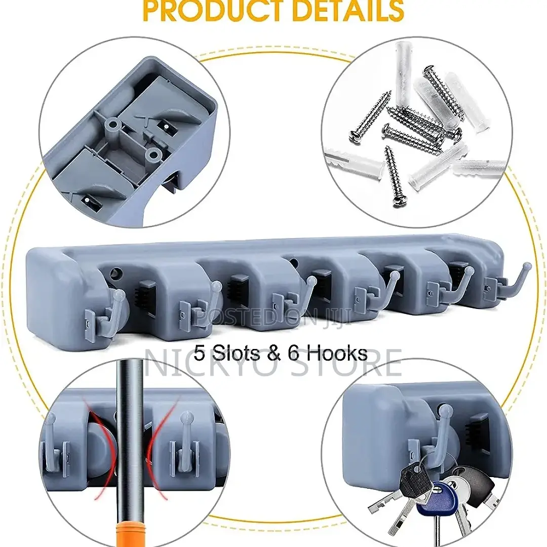 Plastic Wall Mounted Mop Broom Holder