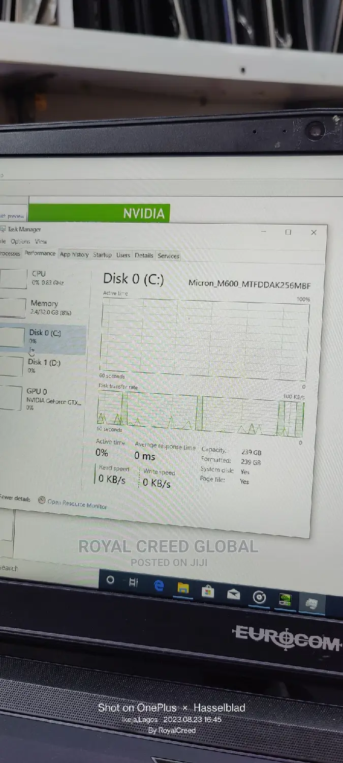 Laptop Clevo P17SM 32GB Intel Core I7 SSD 2T