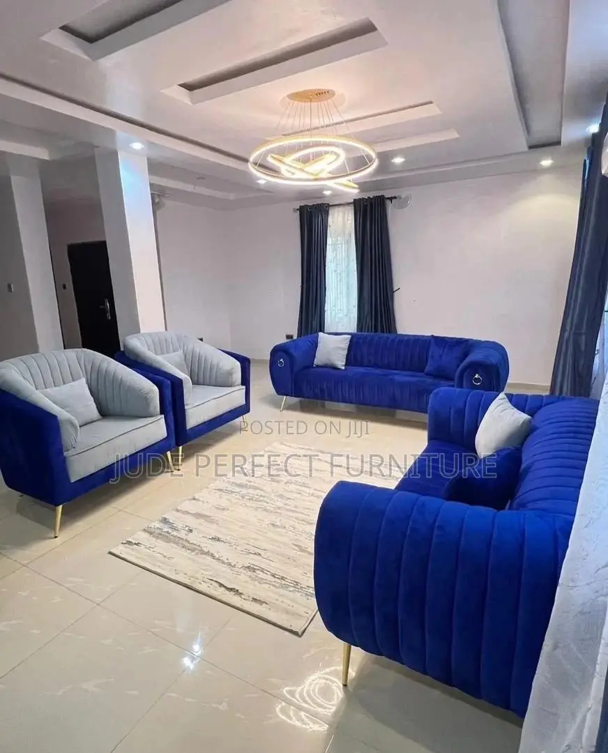 Quality 7 Seater Living Room Leather Fabric Made Sofa Chair.