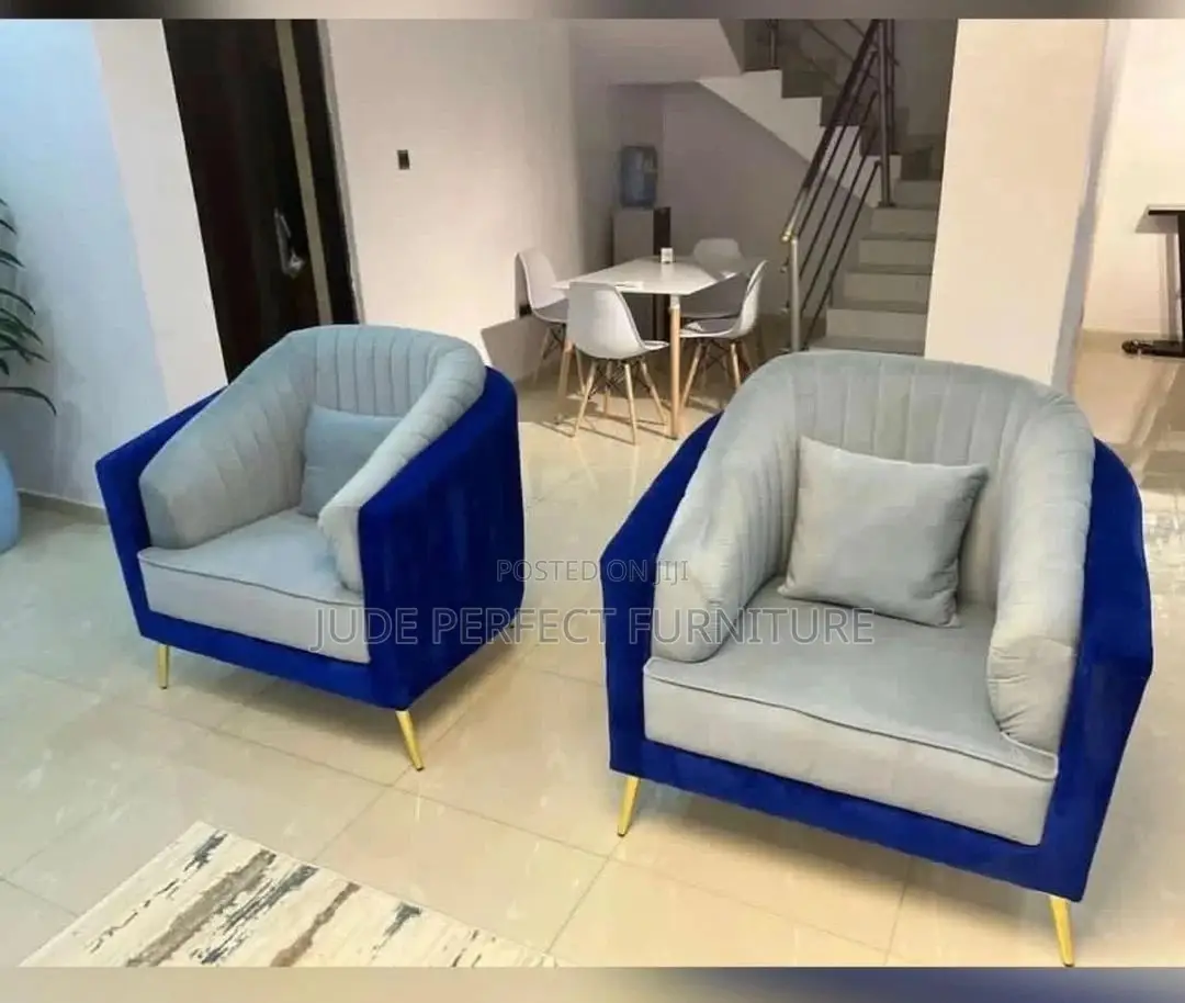 Quality 7 Seater Living Room Leather Fabric Made Sofa Chair.