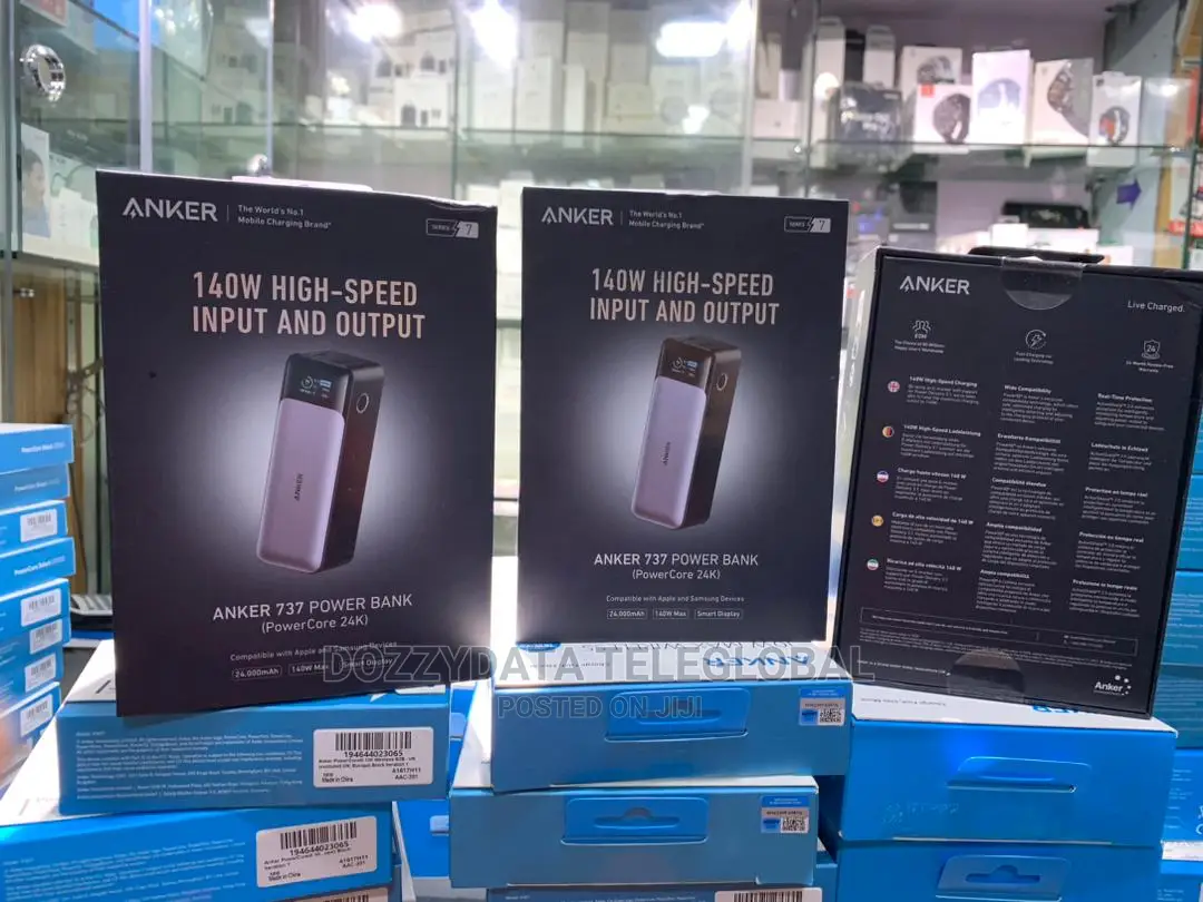 Anker 737 Power Bank Ganprime 24000 Pd 140w -Black