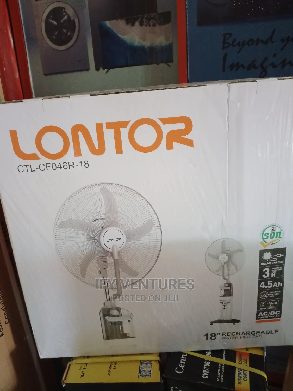18" Rechargeable Lontor Mist Fan.