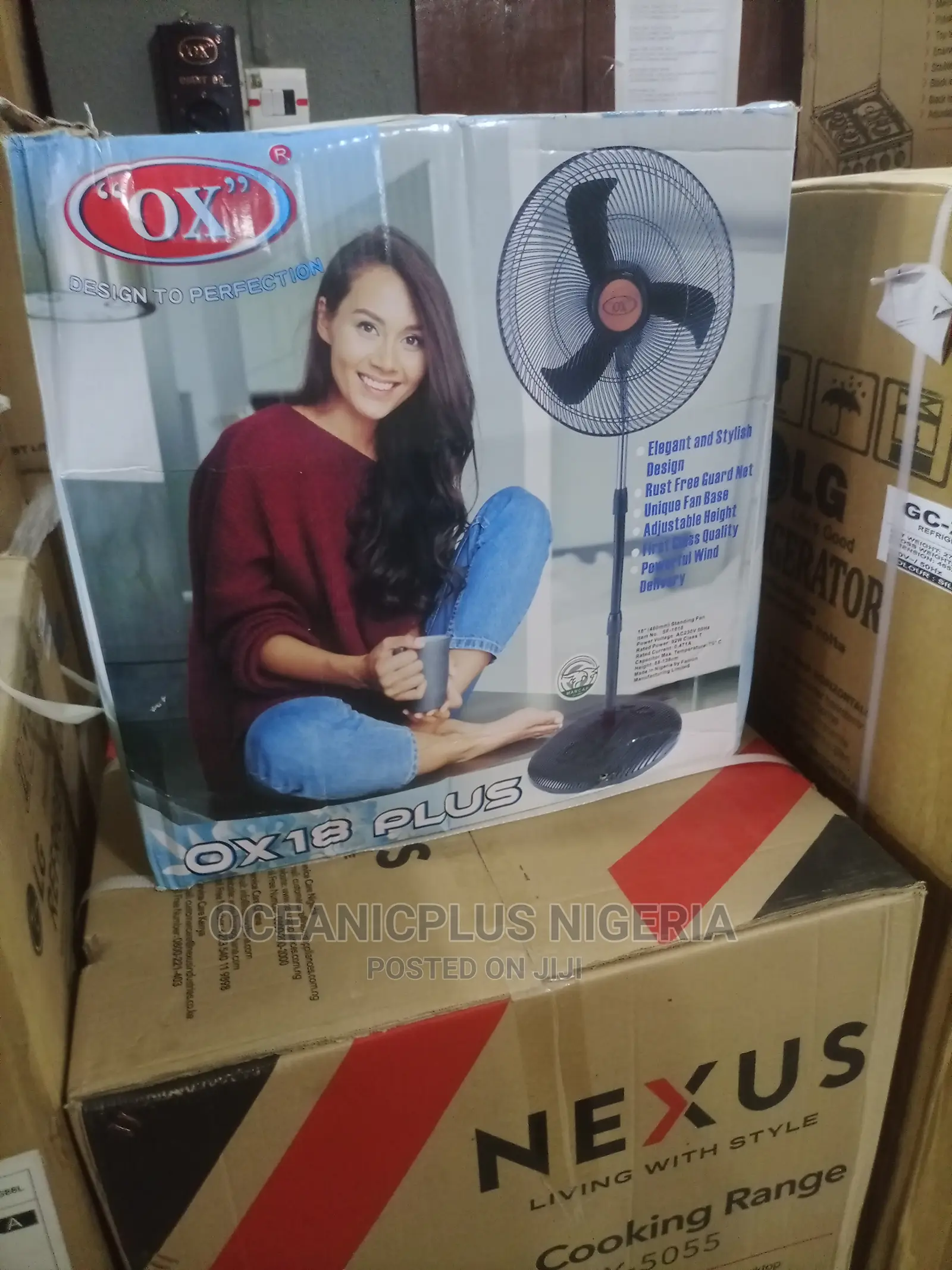 Rust Free OX 18 Inches Nonrechargeable Standing Fan
