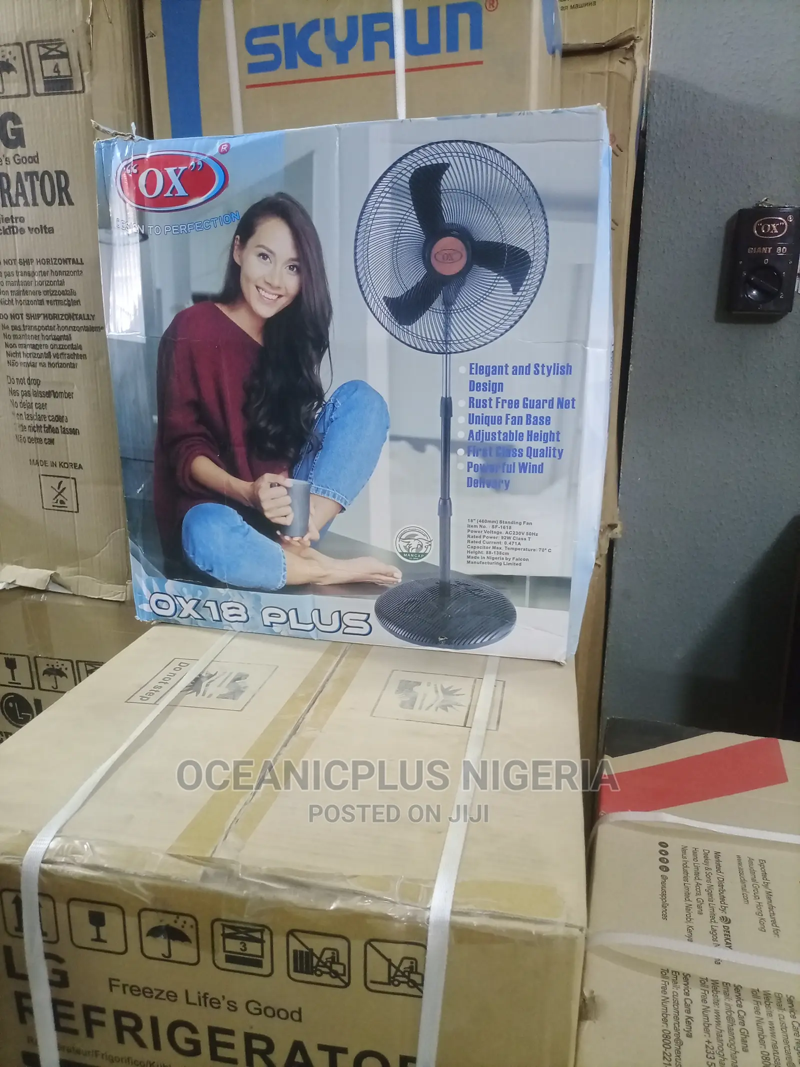 Best OX 18 Inches Nonrechargeable Standing Fan