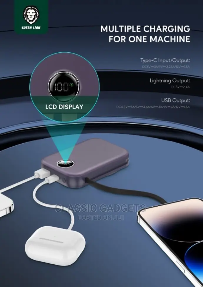 Green Lion Monaco Wireless Magsafe Power Bank 10000mah