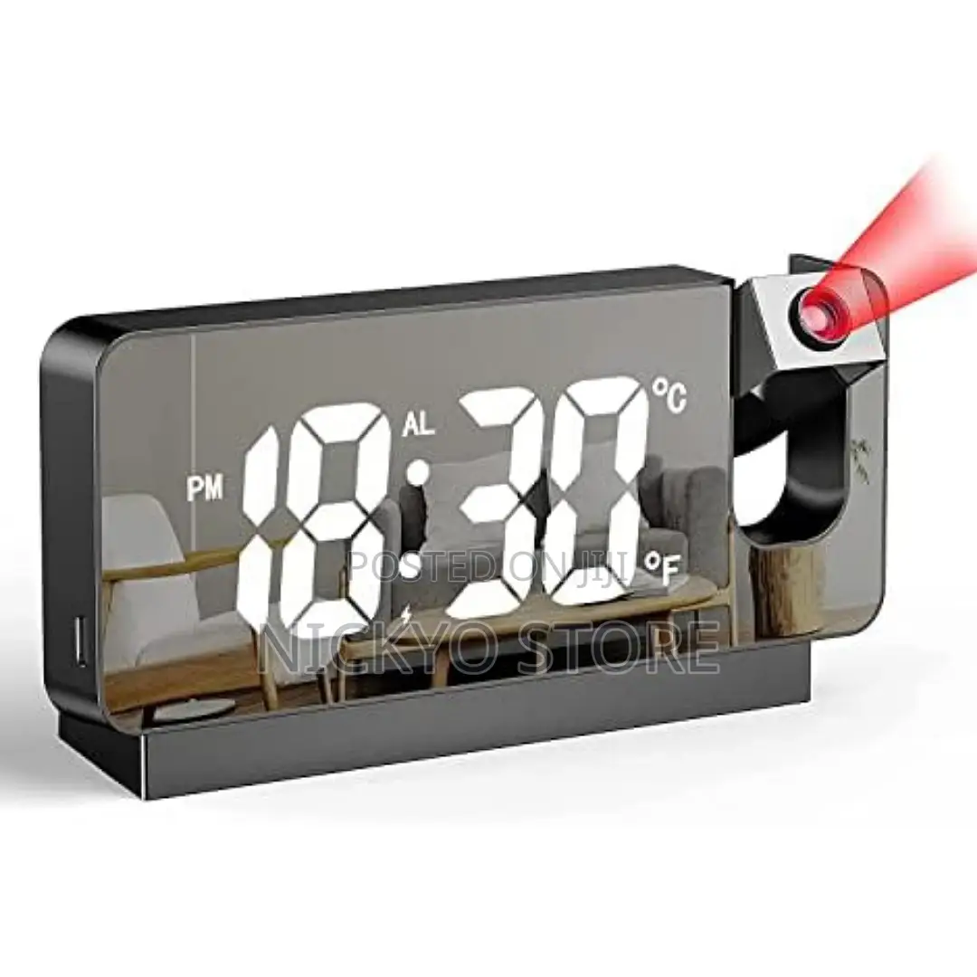 Projection Alarm Clock Large Screen 3 Levels Brightness