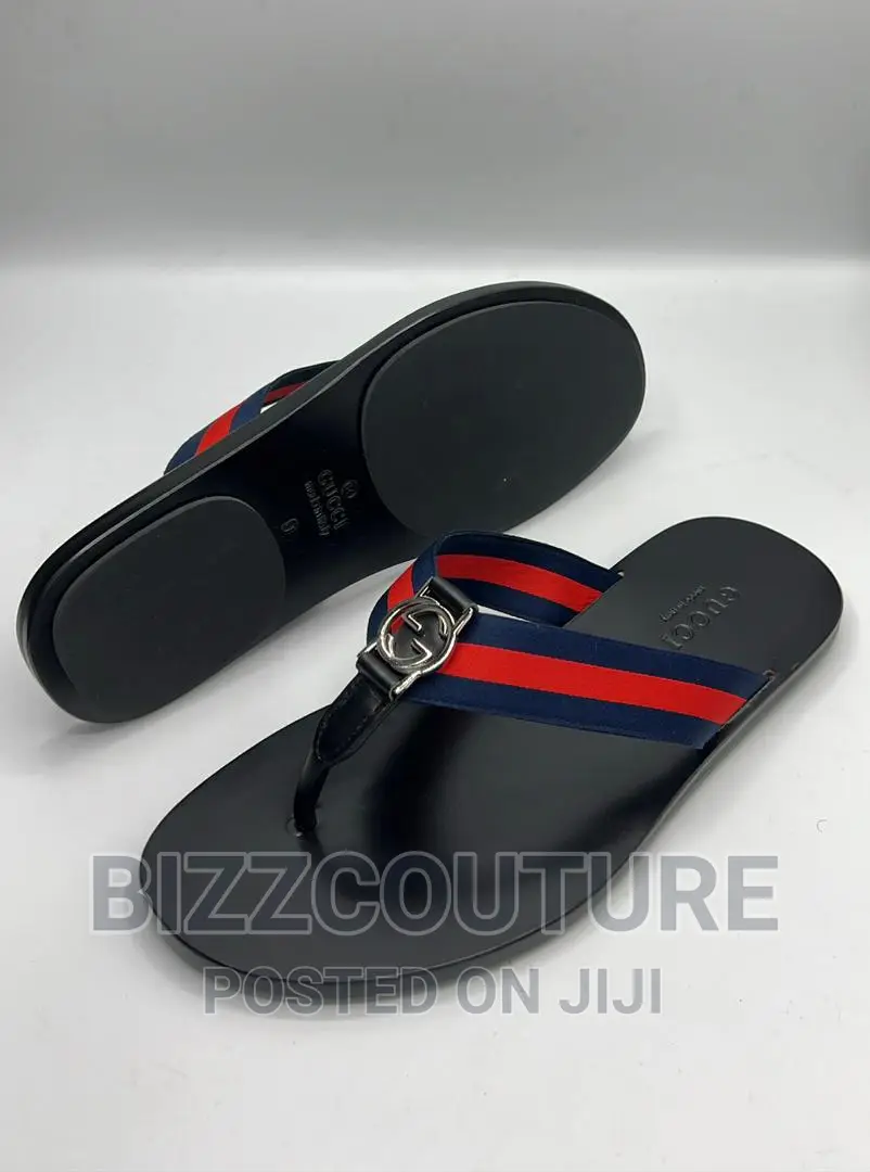 Original Gucci Leather Sole Slippers Available in Store