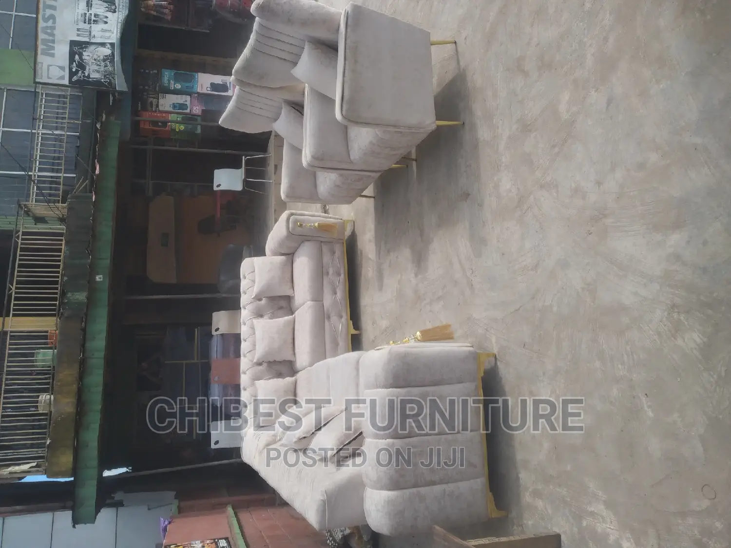 Turkish Upholstery 7ftby7ft L-Shaped Chair With Two Singles