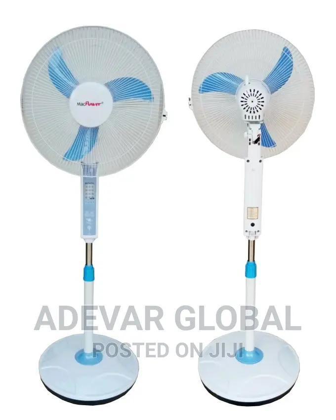 Macpower 16 Inches Solar Rechargeable Standing Fan