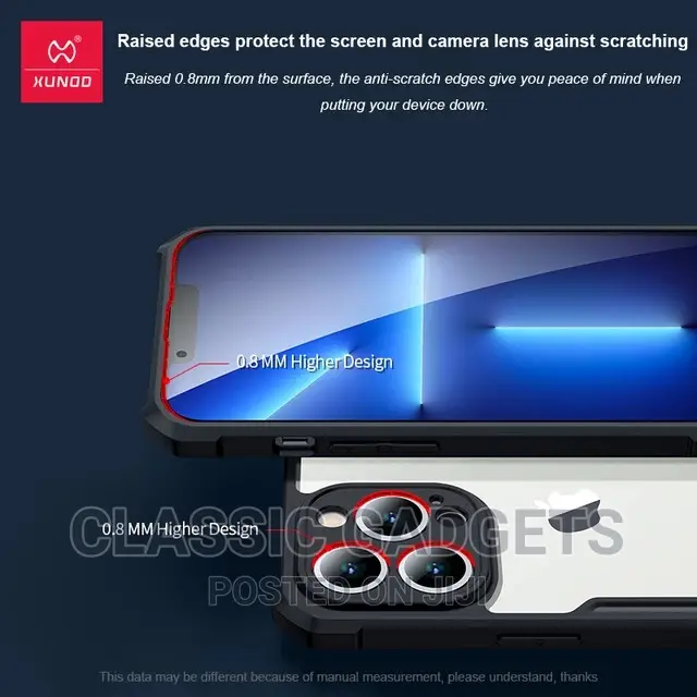 Xundd Transparent Shockproof Case for iPhone 14 Promax